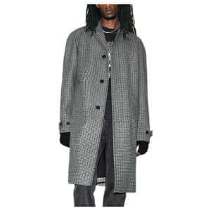 AllSaints Goodman Houndstooth Wool Blend Coat